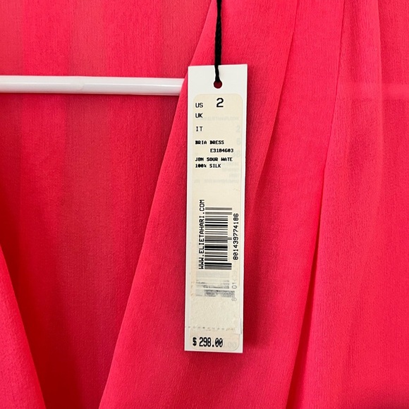 ELIE TAHARI DRESS PINK BRIA 100% SILK SLEEVELESS SIZE 2 NWT - Picture 7 of 10